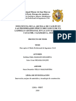 Proyecto Tesis - Influencia de La Arcilla de Caolin en Las Propiedades Fisico-Mecanicos de Un Ladrillo Artesanal en La Localidad de Catache-Cajamarca