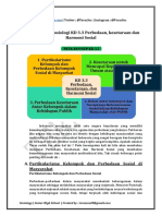 Materi PDF Kelas Xi Sosiologi KD 3.3 Perbedaan Kesetaraan Dan Harmoni Sosial