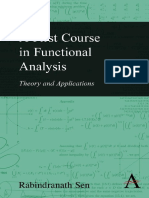 A First Course in Functional Analysis Theory and Applications