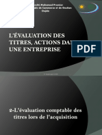 L'évaluation Des Titres, Actions Dans Une Entreprise