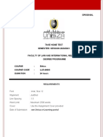 Ethics (Take Home Test) Sem 1 2020 2021