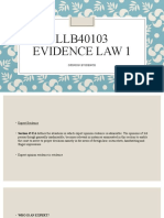 LLB40103 Evidence Law 1