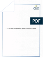 3.5 Certificados de Calibracion de Equipos