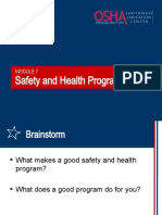 Safety and Health Programs