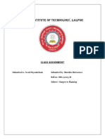 Birla Institute of Technology, Lalpur: Class Assignment