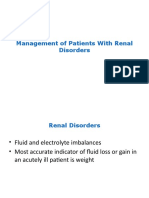 Management of Patients With Renal Disorders