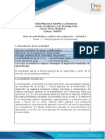 Guía de Actividades y Rúbrica de Evaluación - Unidad 1 - Tarea 1 - Teoría Especial de La Relatividad