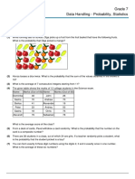 Grade 7 Data Handling Probability Statistics