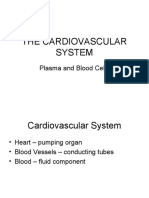 The Cardiovascular System: Plasma and Blood Cells