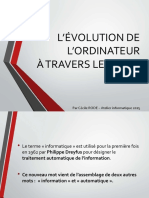 Levolution de Lordinateur