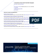 An Acoustic Study of Nasal Consonants in Three Central Australian Languages