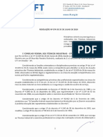 Resolução Nº 074.2019 - Prerrogativas e Atribuições Dos Técnicos Industriais Com Habilitação em Eletrotécnica, Revoga A Reso