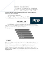 Methods of Goal Setting: Method 1: 4C F