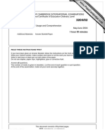 University of Cambridge International Examinations General Certificate of Education Ordinary Level