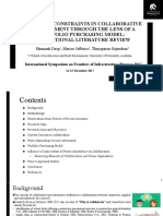 Resolving Constraints in Collaborative Procurement Through The Lens of A Portfolio Purchasing Model: A Traditional Literature Review