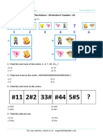 Superworksheet::Worksheet Number:18: 1 - What Will Come in Place of "?"