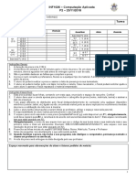 Nome (Completo, Legível e Por Extenso) Assinatura Turma: INF1026 - Computação Aplicada P2 - 23/11/2018