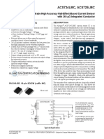 ACS724LMC, ACS725LMC: Automotive-Grade High Accuracy Hall-Effect-Based Current Sensor with 265 µΩ Integrated Conductor