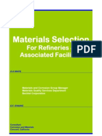 Materials Selection For Refineries and Associated Facilities