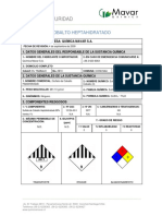 MSDS Sulfato de Cobalto Heptahidratado