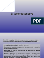 El Texto Descriptivo