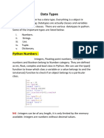 Data Types: Python Numbers