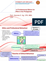 Code of Professional Ethics For CPAS in The Philippines: Prof. Jherome G. NG, CPA, MBA, CEA