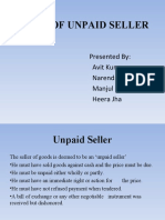 Rights of Unpaid Seller