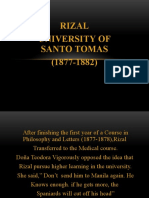 Rizal University of Santo Tomas (1877-1882)