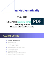 Speaking Mathematically: Discrete Structures I