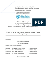 Etude Et Mise en Œuvre D'Une Solution Cloud Computing