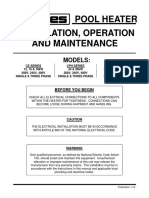 Pool Heater Installation, Operation and Maintenance: Models