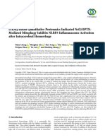 Research Article iTRAQ-Based Quantitative Proteomics Indicated Nrf2/OPTN-Mediated Mitophagy Inhibits NLRP3 Inflammasome Activation After Intracerebral Hemorrhage