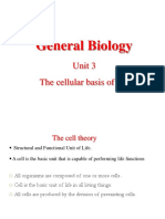 General Biology: Unit 3 The Cellular Basis of Life