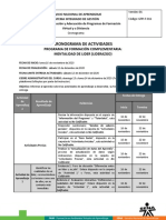 Cronograma de Actividades - Curso Liderazgo Noviembre - Diciembre - 2020