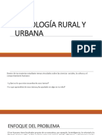 Clase 1 - Sociología Urbana y Rural