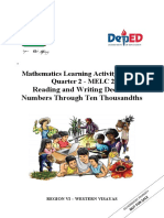 Reading and Writing Decimal Numbers Through Ten Thousandths: Mathematics Learning Activity Sheet Quarter 2 - MELC 2