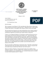 Letter Response From St. Louis City Attorney