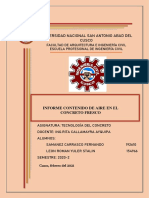 Informe Contenido de Aire en El Concreto Fresco