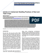 Review On Postharvest Handling Practices of Root and Tuber Crops.