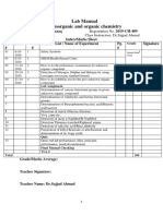 Lab Manual Inorganic and Organic Chemistry