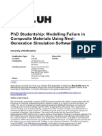 PHD Studentship - Modelling Failure in Composite Materials Using Next-Generation Simulation Software at University of Hertfordshire