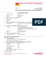 Safety Data Sheet: Bacteriological Agar