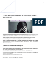 ¿Cómo Reconocer Los Brotes de Fibromialgia Severa y Sus Síntomas - Fibromialgiamelilla