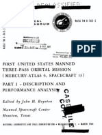 First United States Manned Three-Pass Orbital Mission Mercury-Atlas 6, Spacecraft 13 Part 1 - Description and Performance Analysis