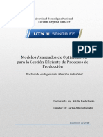 Tesis Doctoral 2 (Optimizacion de Proceso)