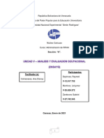 Unidad V - Analisis y Evaluacion Ocupacional (Ensayo)