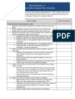 County Emergency Management Form Renal Network 11 Dialysis Facility Disaster Plan Checklist