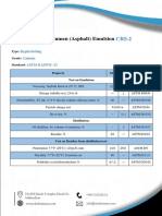 Specification of Bitumen (Asphalt) Emulsion: Rapid-Setting Cationic ASTM D 2397M - 13