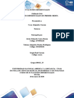 Unidad 1 - Tarea 1 - Ecuaciones Diferenciales de Primer Orden